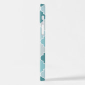 Blue Moroccan Trellis, Latticework, Quatrefoil iPhone Hoesje (Linkerkant)