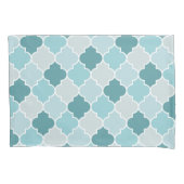 Blue Moroccan Trellis, Latticework, Quatrefoil Kussensloop (Voorkant)