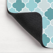 Blue Moroccan Trellis, Latticework, Quatrefoil Muismat (Hoek)