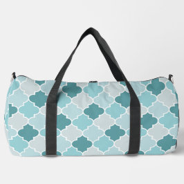 Blue Moroccan Trellis, Latticework, Quatrefoil Plunjezak