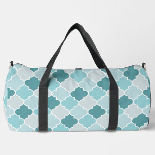 Blue Moroccan Trellis, Latticework, Quatrefoil Plunjezak