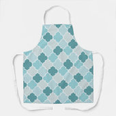 Blue Moroccan Trellis, Latticework, Quatrefoil Schort (Voorkant)