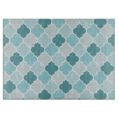 Blue Moroccan Trellis, Latticework, Quatrefoil Snijplank (Voorkant)