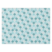 Blue Moroccan Trellis, Latticework, Quatrefoil Tafelkleed (Voorkant (Horizontaal))