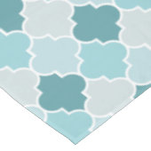 Blue Moroccan Trellis, Latticework, Quatrefoil Tafelkleed (Gekanteld)