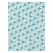 Blue Moroccan Trellis, Latticework, Quatrefoil Tafelkleed (Voorkant)