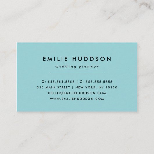 Blue Moroccan Trellis, Latticework, Quatrefoil Visitekaartje (Achterkant)