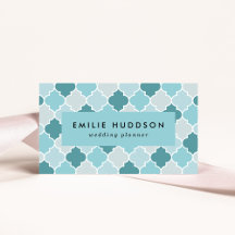 Blue Moroccan Trellis, Latticework, Quatrefoil