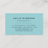 Blue Moroccan Trellis, Latticework, Quatrefoil Visitekaartje (Achterkant)