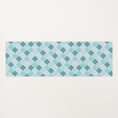 Blue Moroccan Trellis, Latticework, Quatrefoil Yogamat (Achterkant (horizontaal))