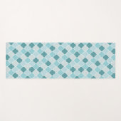 Blue Moroccan Trellis, Latticework, Quatrefoil Yogamat (Voorkant (horizontaal))