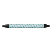 Blue Moroccan Trellis, Latticework, Quatrefoil Zwarte Inkt Pen (Voorkant)