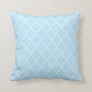Blue Moroccan Trellis Pattern Pillow Kussen