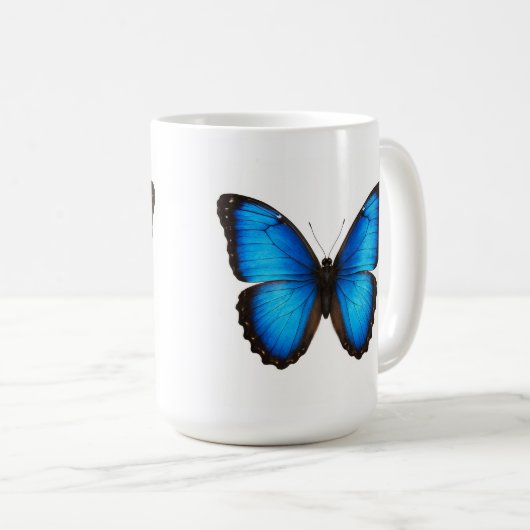Blue Morpho Brilliance Koffiemok (Voorkant rechts)