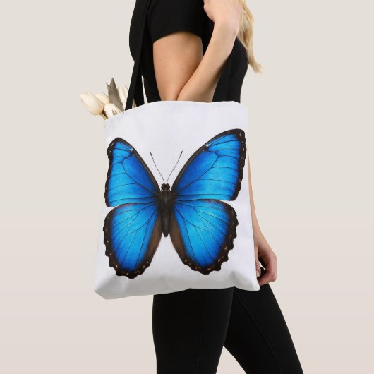 Blue Morpho Brilliance Tote Bag (Dichtbij)