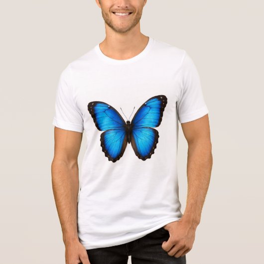 Blue Morpho Brilliance Tri-Blend Shirt (Voorkant)
