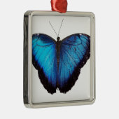 Blue Morpho Butterflie Metalen Ornament (Rechts)