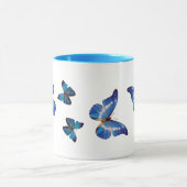 Blue Morpho Butterflies Coffee Mok (Midden)