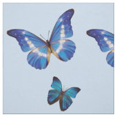 Blue Morpho Butterflies Fabric Stof (Swatch)