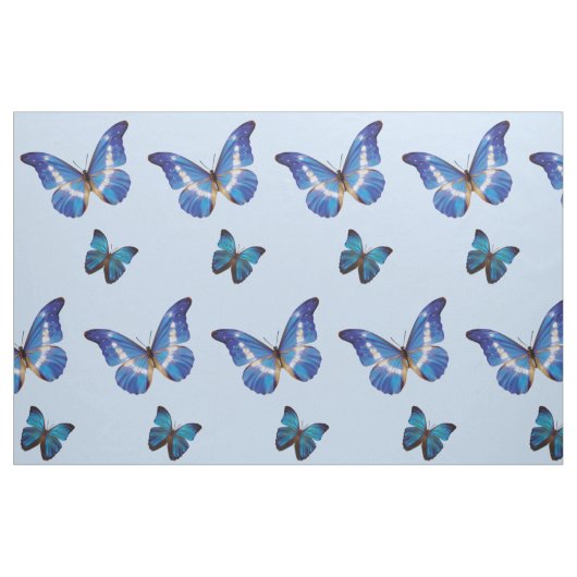 Blue Morpho Butterflies Fabric Stof (Fat Quarter)