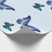 Blue Morpho Butterflies Gift Wrap Cadeaupapier (Hoek)