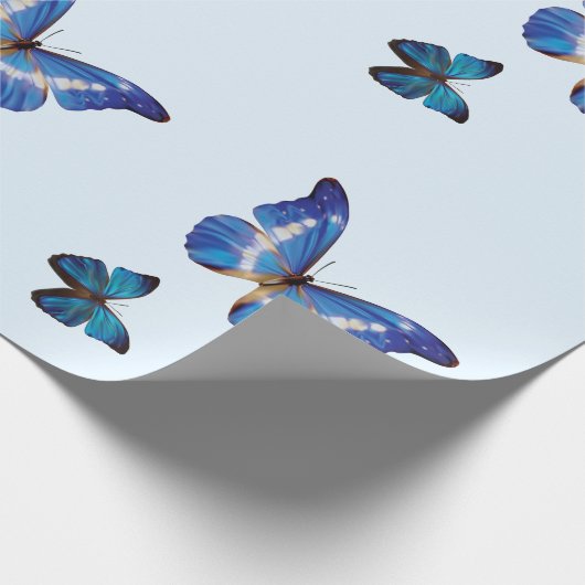 Blue Morpho Butterflies Gift Wrap Cadeaupapier (Hoek)