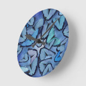 Blue Morpho Butterflies Ronde Klok (Hoek)