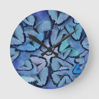 Blue Morpho Butterflies Ronde Klok