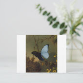 Blue Morpho Butterfly 1865 Spring Personalize Art Briefkaart (Staand voorkant)