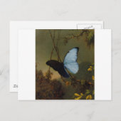 Blue Morpho Butterfly 1865 Spring Personalize Art Briefkaart (Voorkant / Achterkant)