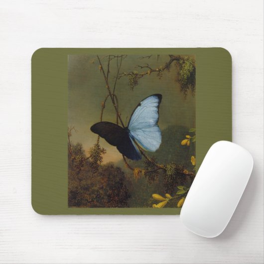 Blue Morpho Butterfly 1865 Spring Personalize Art Muismat (Met muis)