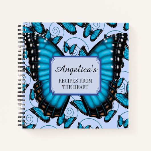Blue Morpho Butterfly 2 Recipe Notitieboek (Voorkant)