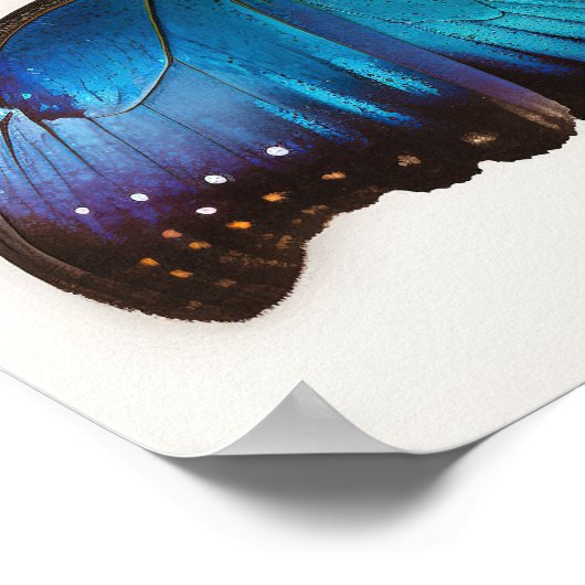 Blue Morpho Butterfly Art Print Poster (Hoek)
