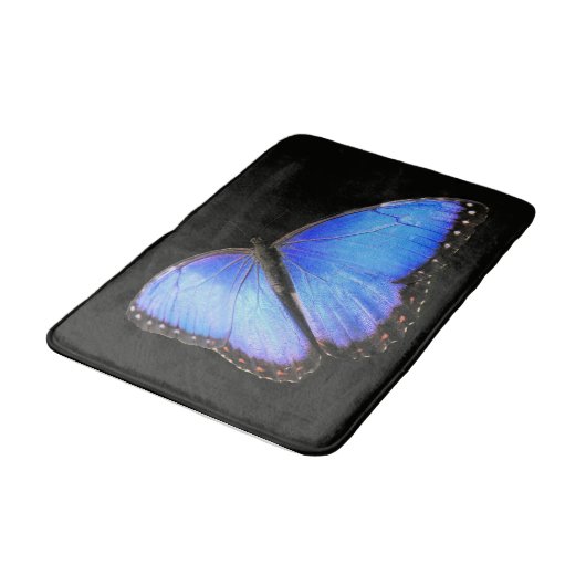Blue Morpho Butterfly Bath Mat (Gekanteld)