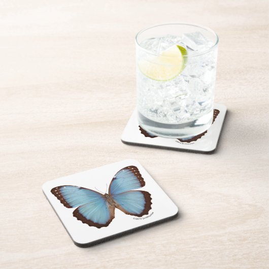 Blue Morpho Butterfly Bier Onderzetter (Rechterzijde)