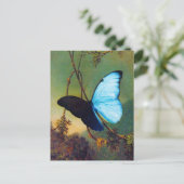 Blue Morpho Butterfly Briefkaart (Staand voorkant)