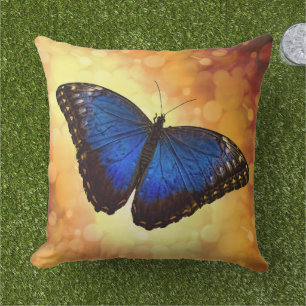 Blue Morpho Butterfly Buitenkussen
