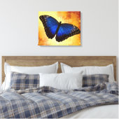 Blue Morpho Butterfly Canvas Afdruk (Insitu (Slaapkamer))