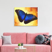 Blue Morpho Butterfly Canvas Afdruk (Insitu (Woonkamer))
