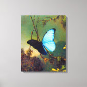 Blue Morpho Butterfly Canvas Afdruk (Voorkant)