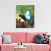 Blue Morpho Butterfly Canvas Afdruk (Insitu (Woonkamer))