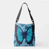 Blue Morpho Butterfly Crossbody Tas (Voorkant)