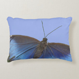 Blue Morpho Butterfly Cust. Accent Pillow Accent Kussen