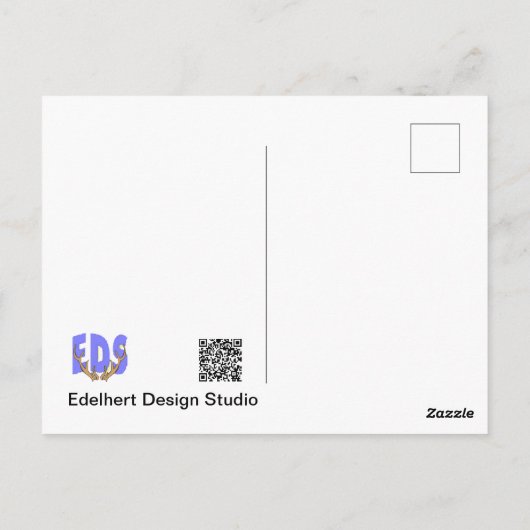 Blue Morpho Butterfly DIY Briefkaart (Achterkant)