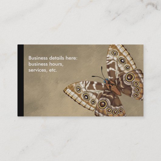 Blue Morpho Butterfly Dorsal en Ventral Visitekaartje (Achterkant)