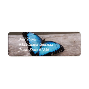 Blue Morpho Butterfly Etiket