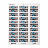Blue Morpho Butterfly Etiket (Full Sheet)