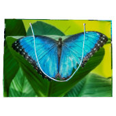 Blue Morpho Butterfly Floral Natuur Art Groot Cadeauzakje (Achterkant)