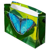 Blue Morpho Butterfly Floral Natuur Art Groot Cadeauzakje (Achterkant Gekanteld)