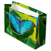 Blue Morpho Butterfly Floral Natuur Art Groot Cadeauzakje (Voorkant Gekanteld)